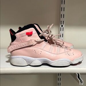 Jordan Kids' Light Pink and Black Sneakers